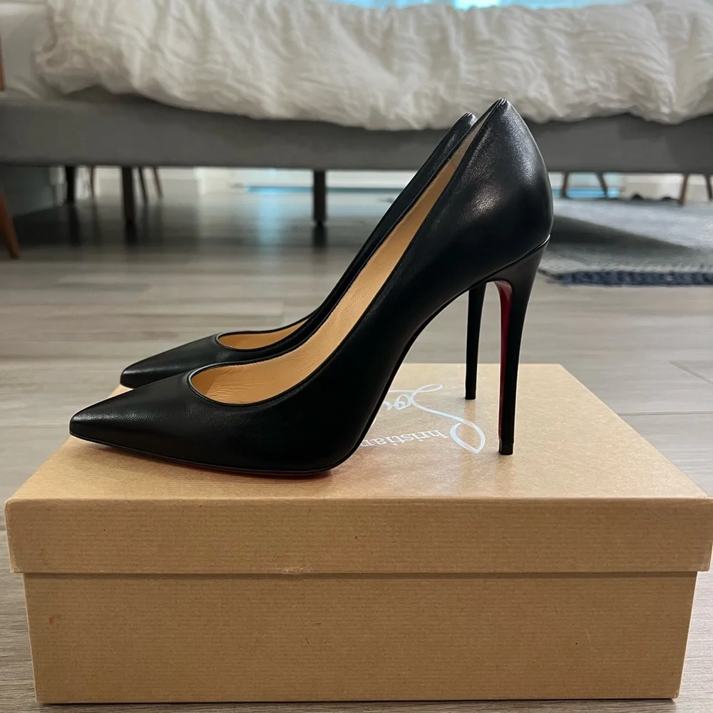 Kate Red Sole High-Heel Pumps, 100m Black, size 36 - Picture 2 of 7
